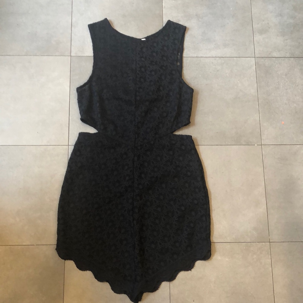 Intimately Free People Black Lace Mini Dress